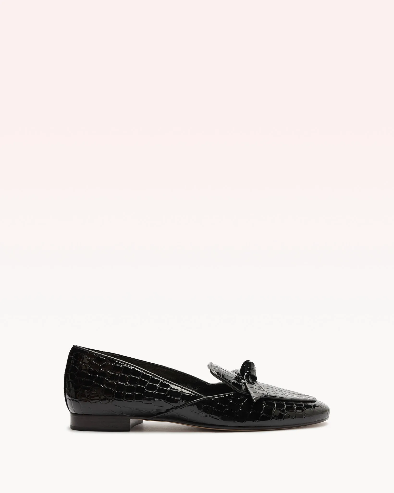 Clarita Belgian Crocco Loafer Black sold by Alexandre Birman