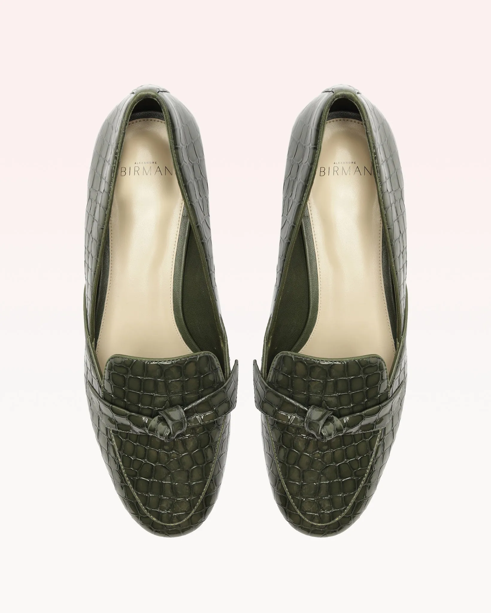 Clarita Belgian Crocco Loafer Sage Leaf sold by Alexandre Birman product image thumbnail 4