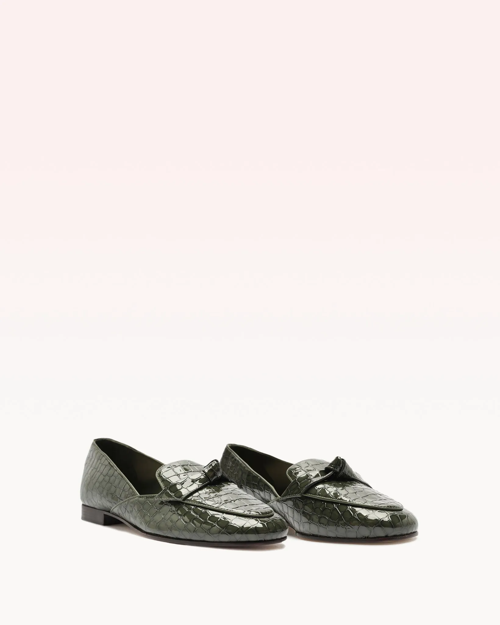 Clarita Belgian Crocco Loafer Sage Leaf sold by Alexandre Birman product image thumbnail 2