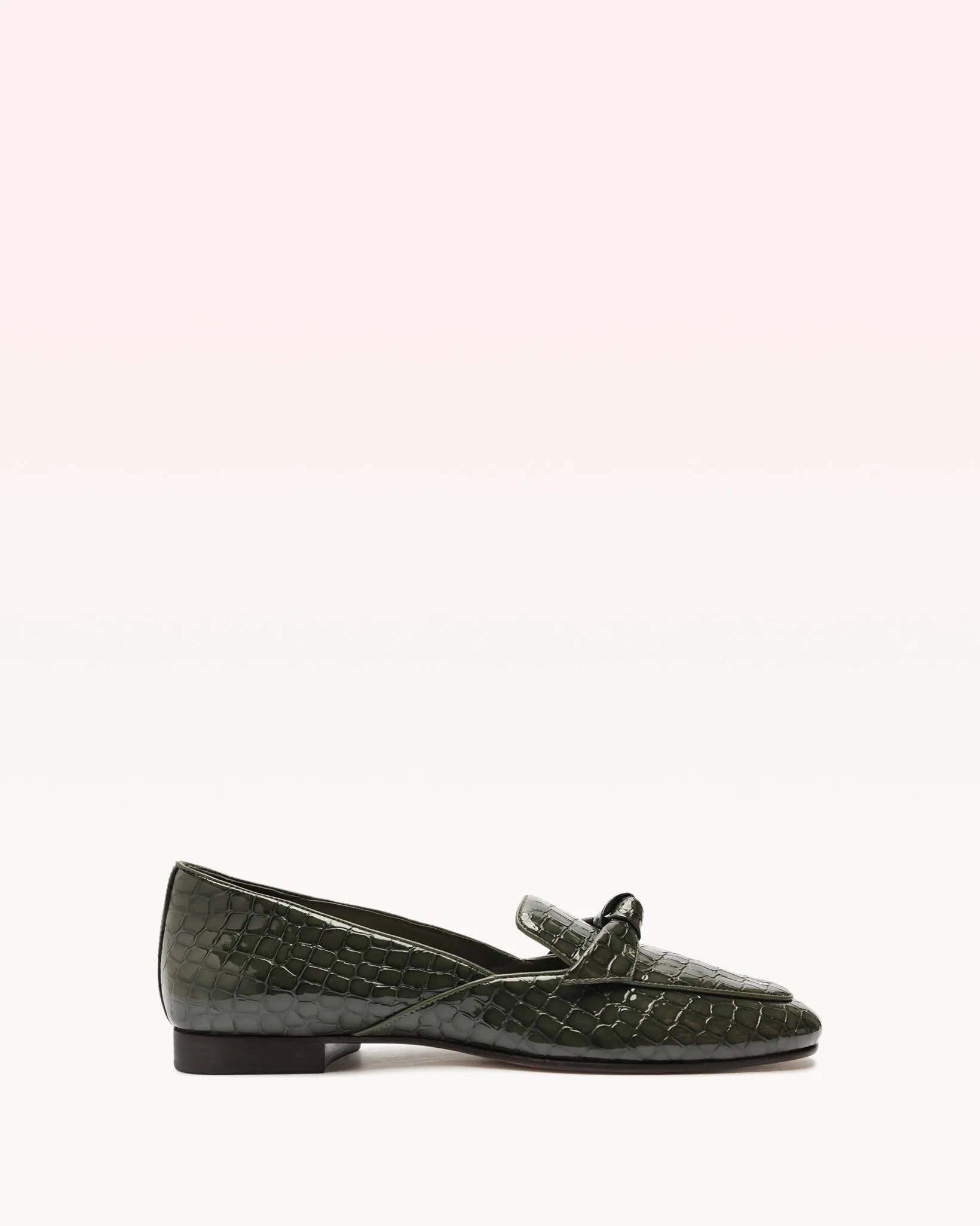Clarita Belgian Crocco Loafer Sage Leaf sold by Alexandre Birman