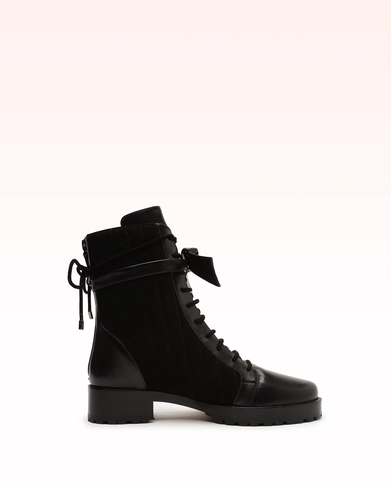 Quilted Clarita Combat Bootie 20 Black sold by Alexandre Birman