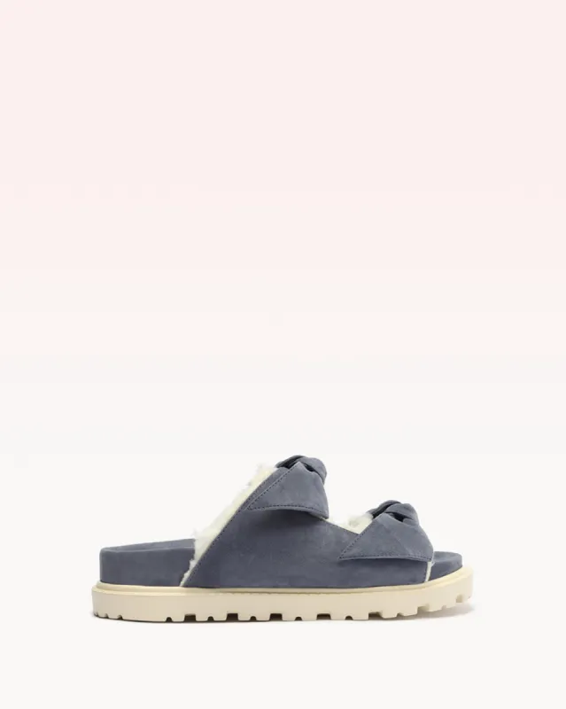 Lolita Sport Sandal Shearling Shadow Blue made by Alexandre Birman
