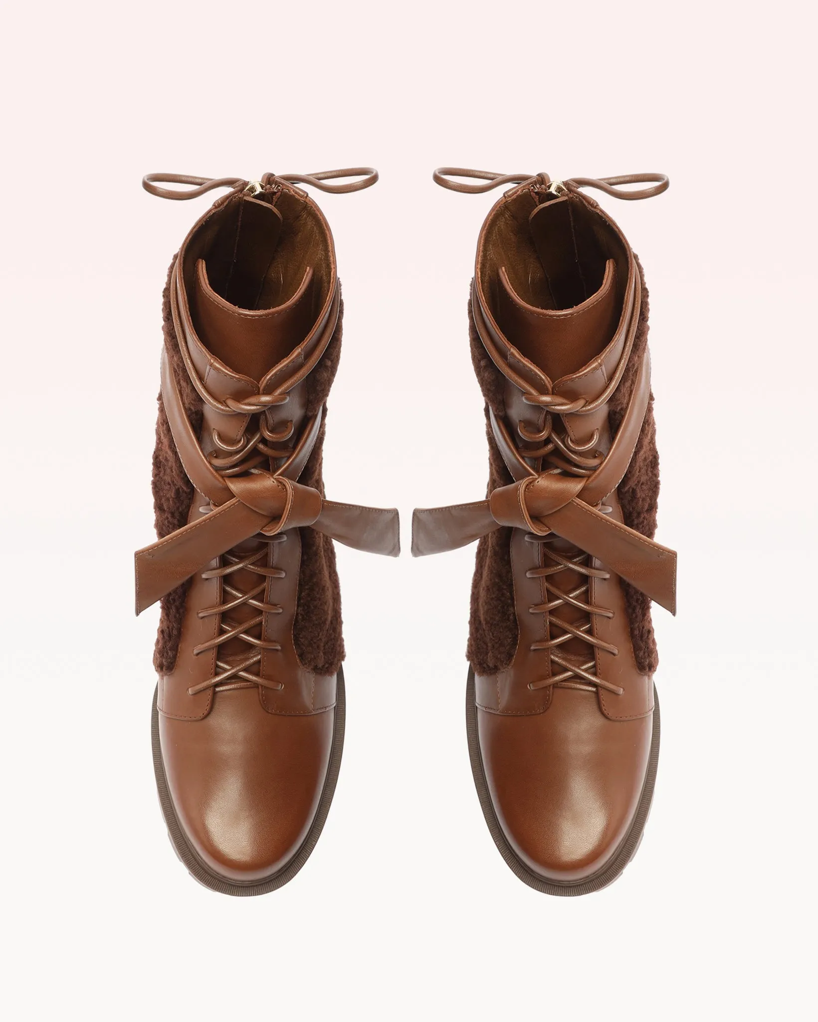 Shearling Clarita Combat Bootie 65 Mousse sold by Alexandre Birman product image thumbnail 3