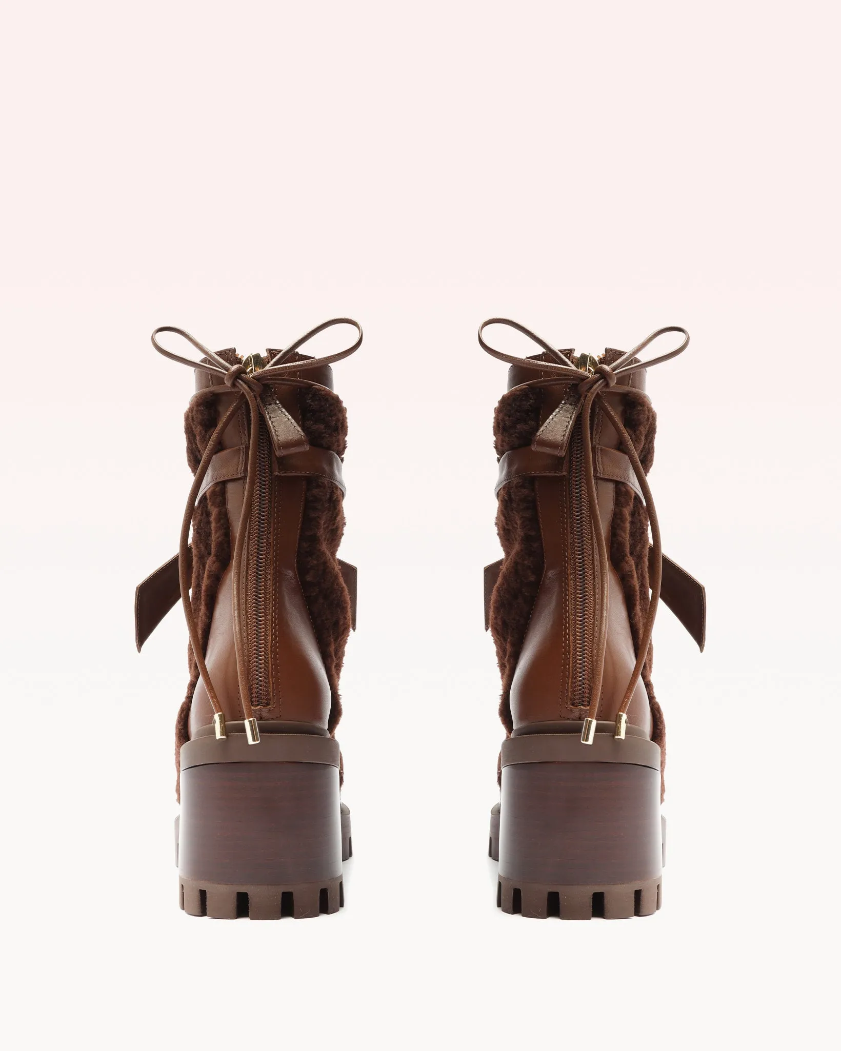 Shearling Clarita Combat Bootie 65 Mousse sold by Alexandre Birman product image thumbnail 5