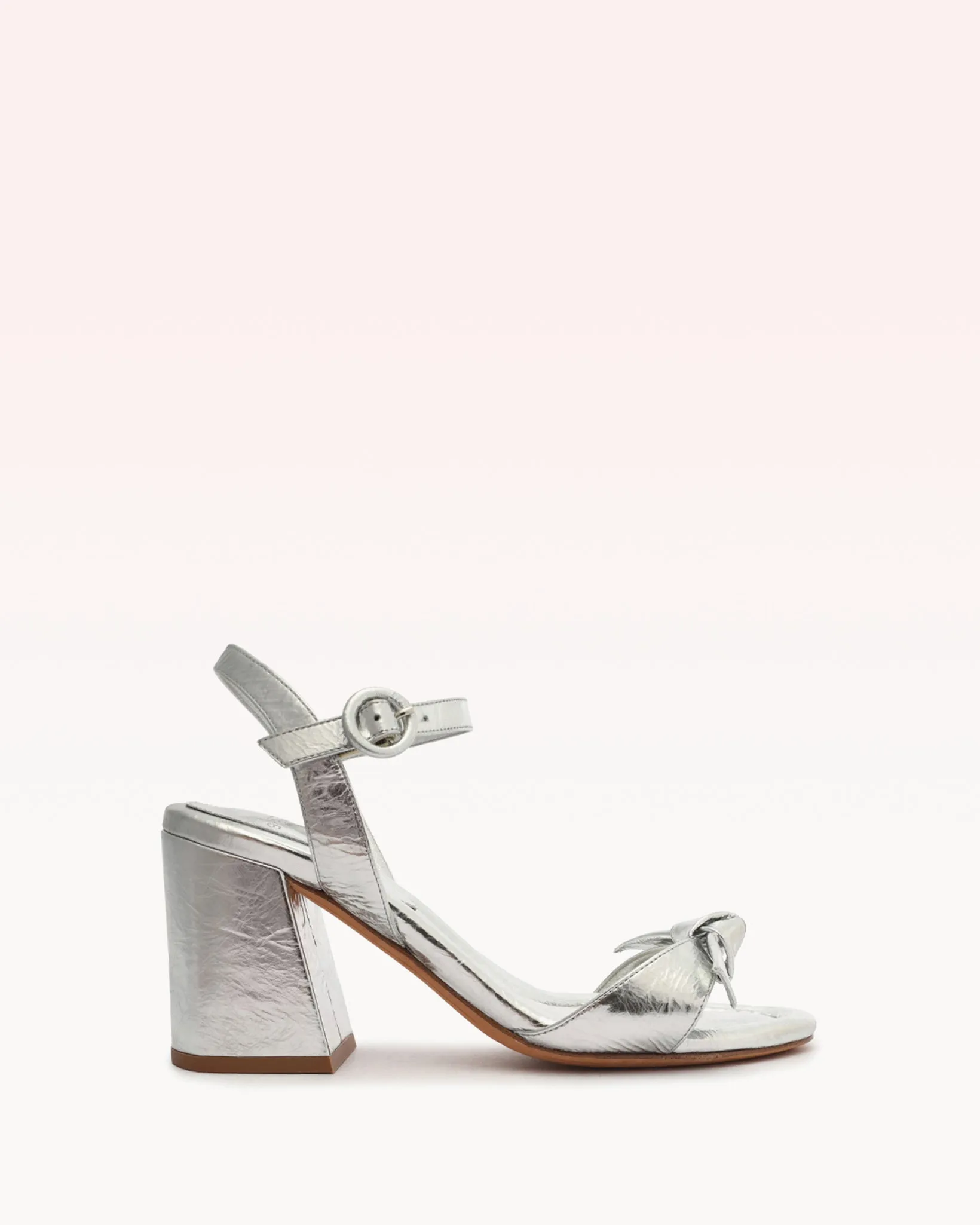 Clarita Flare 75 Metallic Silver sold by Alexandre Birman