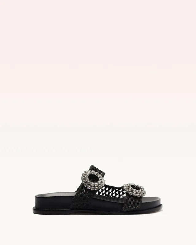 Salma Raffia Crystal Flat sold by Alexandre Birman