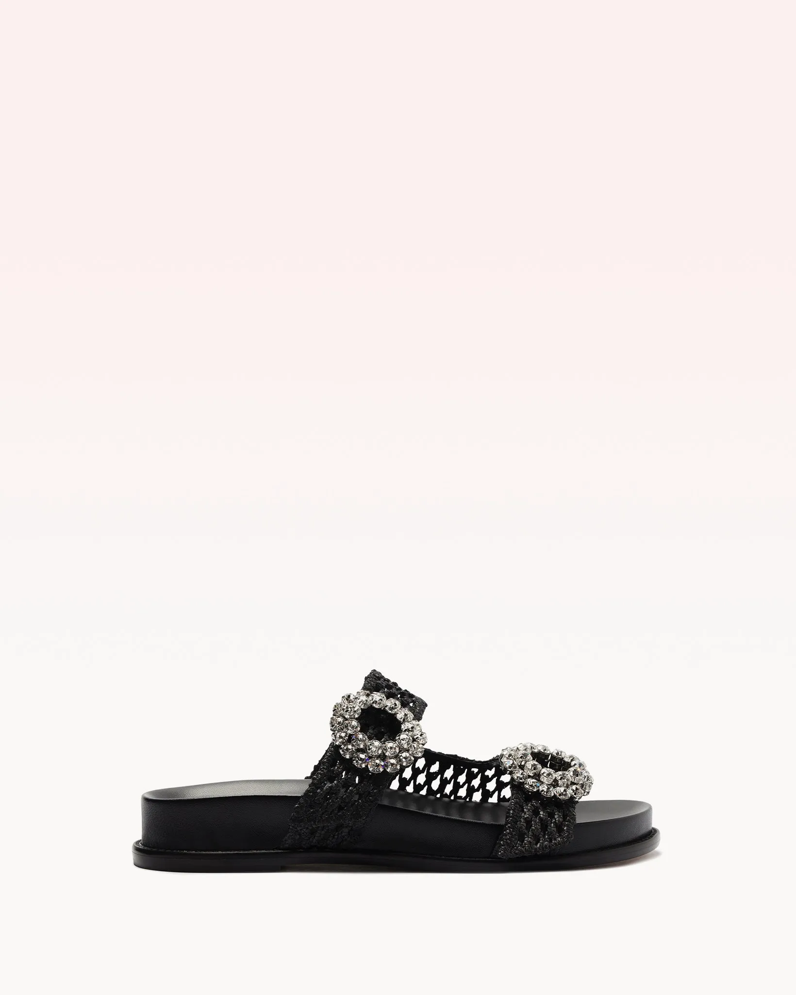 Salma Raffia Crystal Flat sold by Alexandre Birman