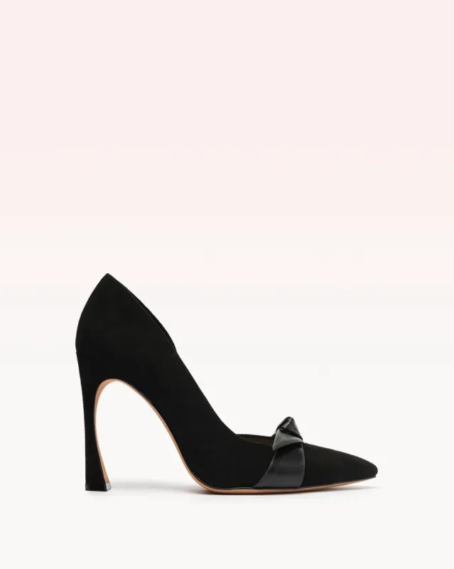 Asymmetric Clarita Pump 100 Black sold by Alexandre Birman