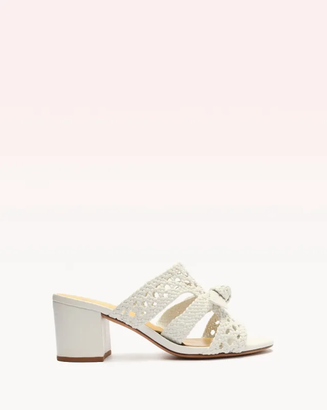 Clarita Braided Mule 60 White made by Alexandre Birman