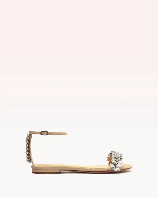 Elina Beige & Rhinestones Flat sold by Alexandre Birman
