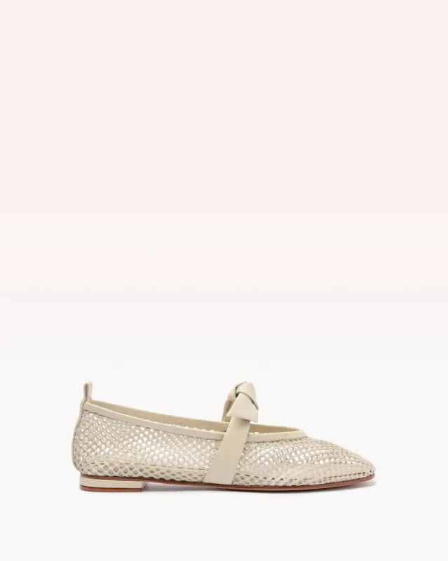 Clarita Ballerina Mesh Dove sold by Alexandre Birman