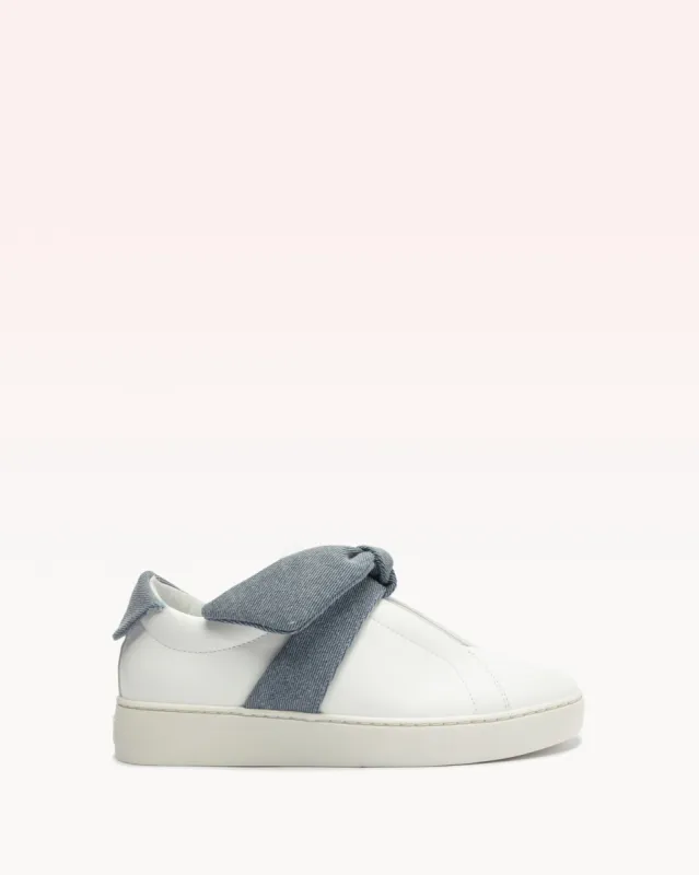 Asymmetric Clarita Sneaker Denim sold by Alexandre Birman
