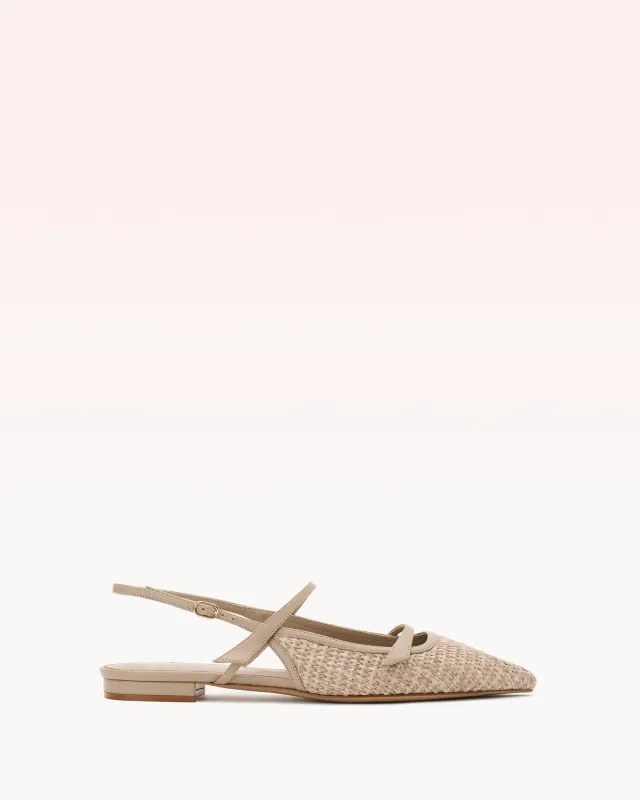 Tita Raffia Flat Chalk sold by Alexandre Birman