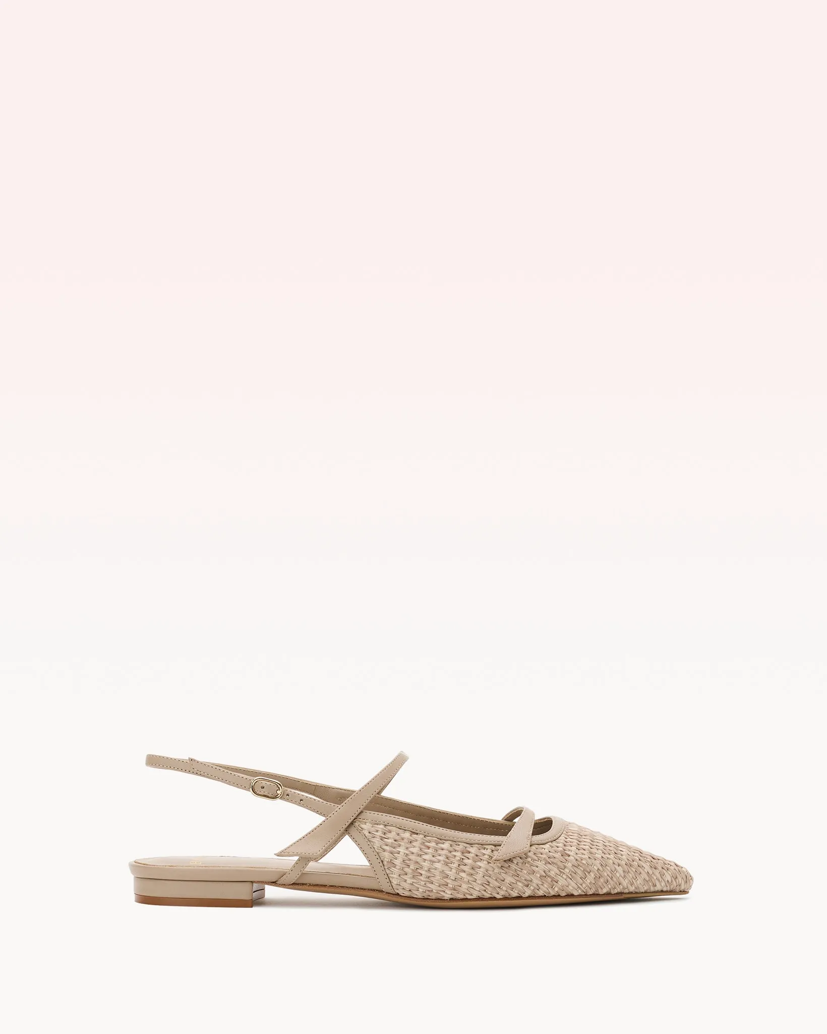 Tita Raffia Flat Chalk sold by Alexandre Birman