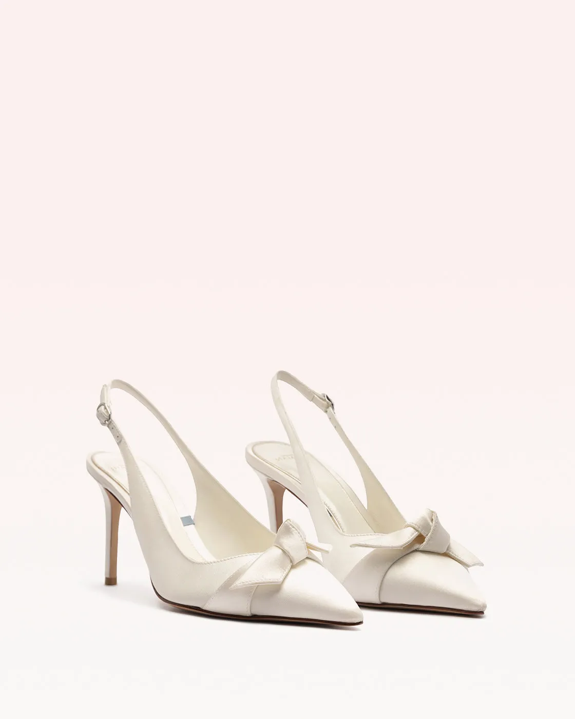 Clarita Classic Slingback 85 Seta Bianco sold by Alexandre Birman product image thumbnail 2