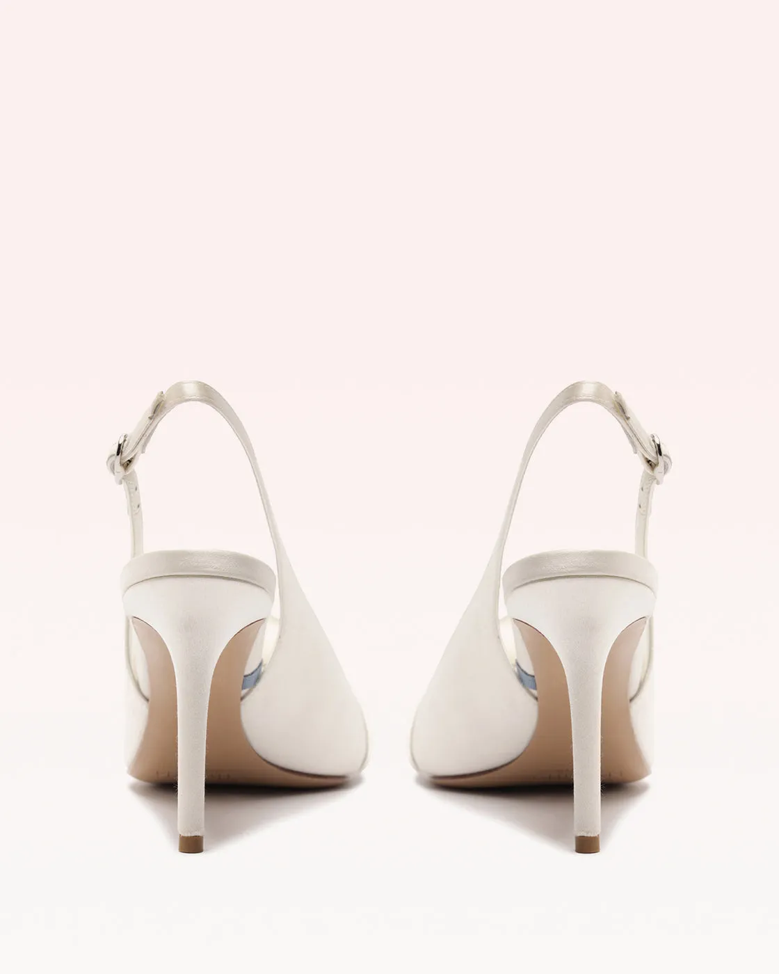 Clarita Classic Slingback 85 Seta Bianco sold by Alexandre Birman product image thumbnail 3