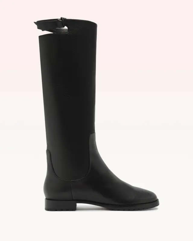Asymmetric Clarita Saddlery Boot Black sold by Alexandre Birman