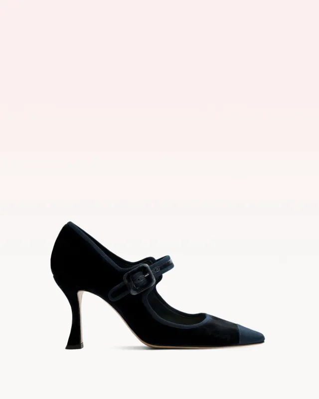 Jada 85 Blu Notte Pump made by Alexandre Birman