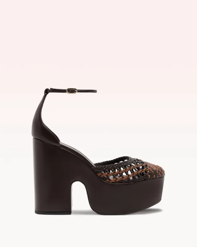 Thalita Platform 125 Tresse Espresso made by Alexandre Birman