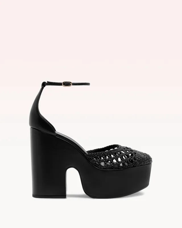 Thalita Platform 125 Tresse Black sold by Alexandre Birman