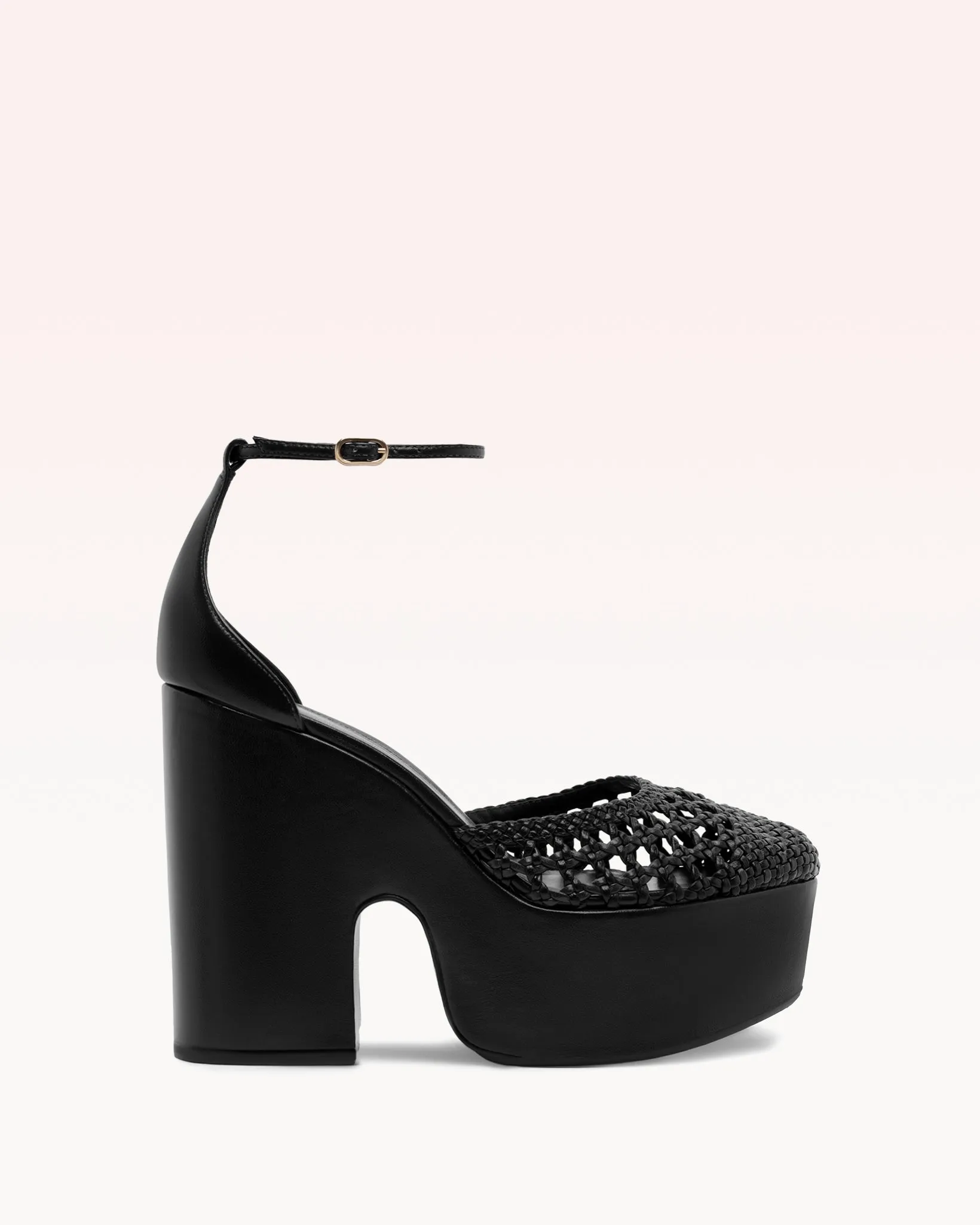 Thalita Platform 125 Tresse Black sold by Alexandre Birman