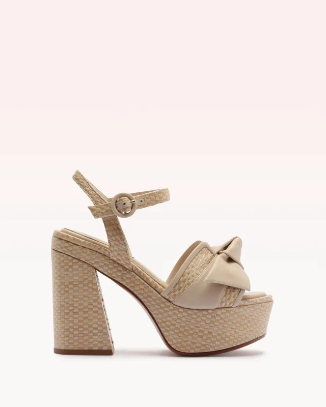 Maxi Clarita Padded Raffia 120 Shell made by Alexandre Birman