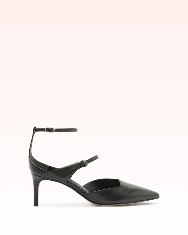Clarita Asymmetric Sling Pump Black sold by Alexandre Birman