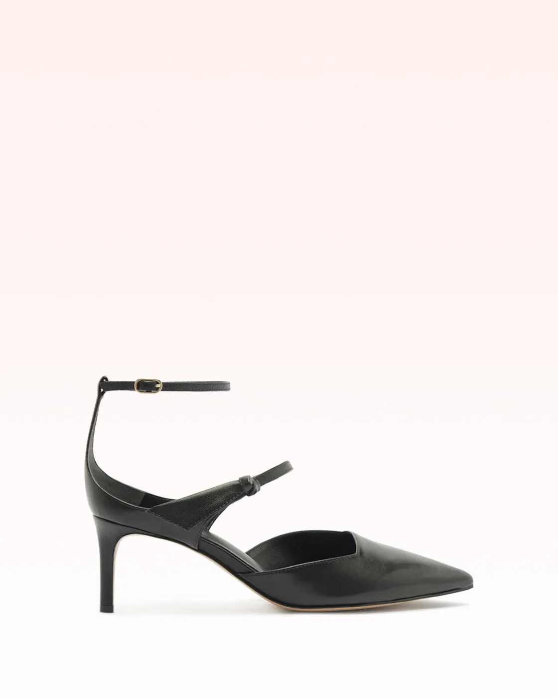 Clarita Asymmetric Sling Pump Black sold by Alexandre Birman