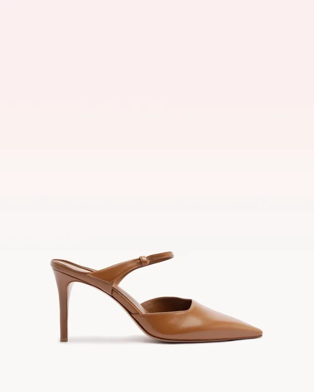 Clarita Asymmetric Sling Mule Espresso sold by Alexandre Birman