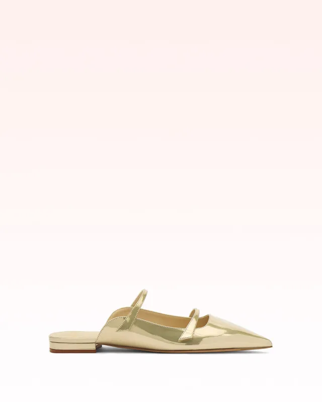 Tita Mule Flat Golden sold by Alexandre Birman