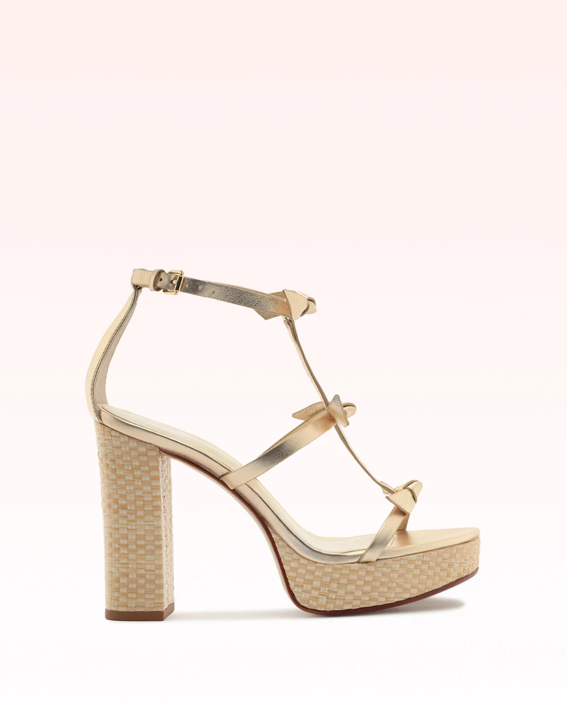 Slim Lolita Raffia 120 Golden sold by Alexandre Birman