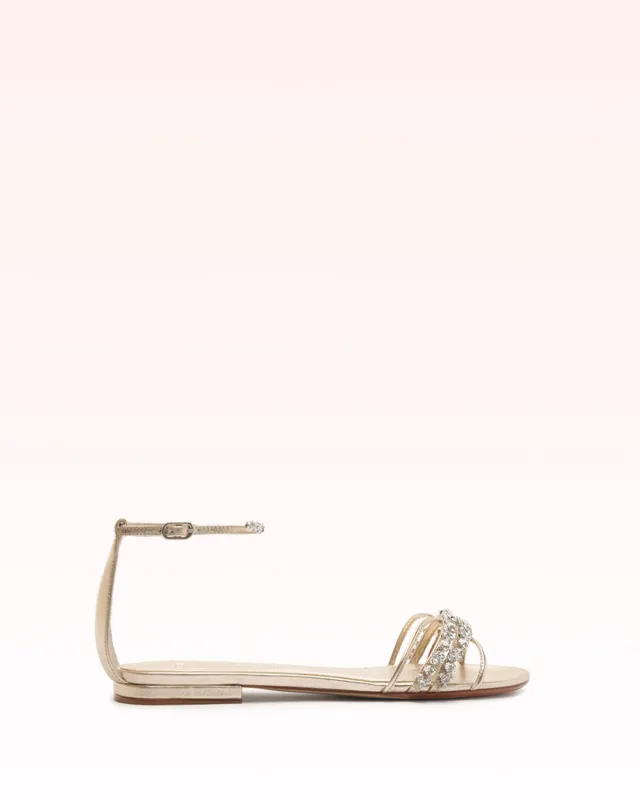 Madeleine Flat Golden made by Alexandre Birman