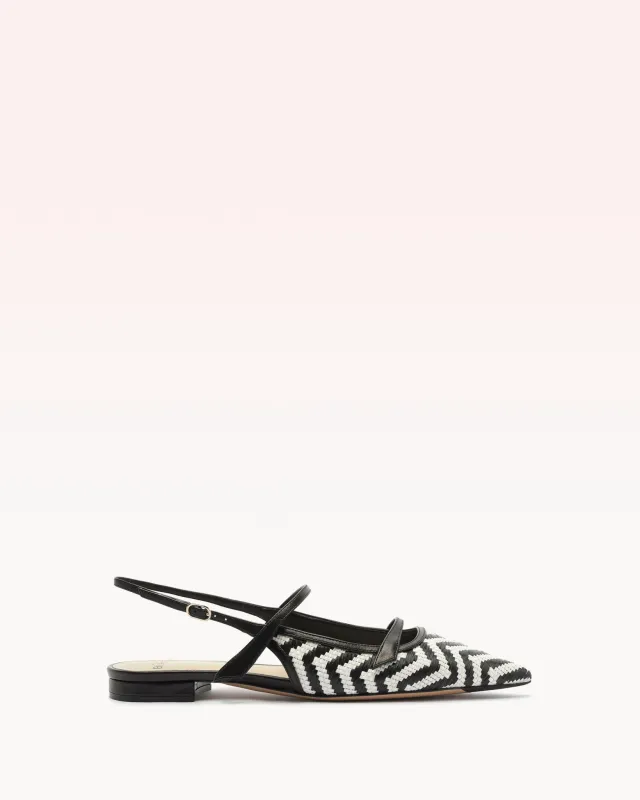 Tita Raffia Zig Flat Black made by Alexandre Birman