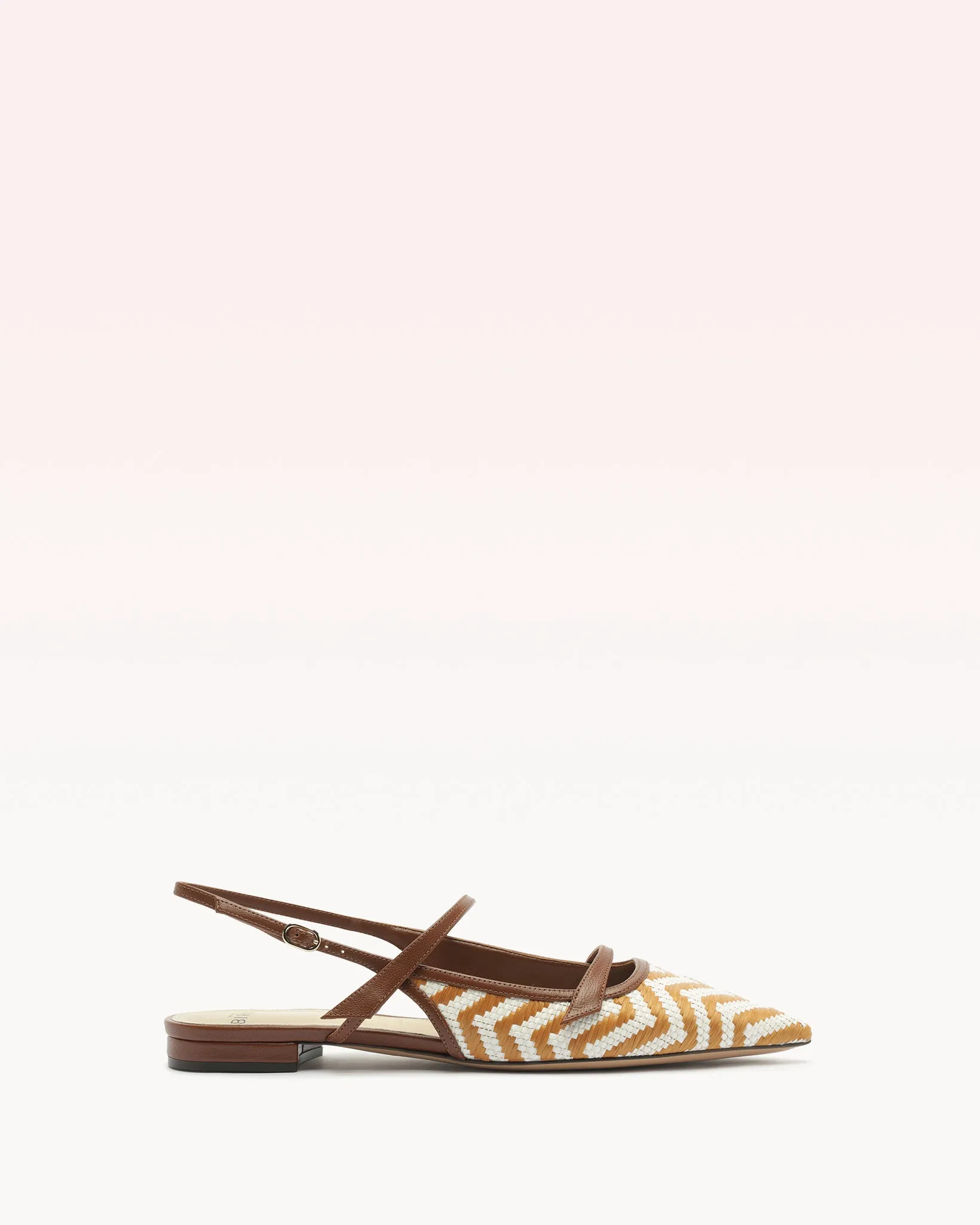 Tita Raffia Zig Flat Espresso sold by Alexandre Birman