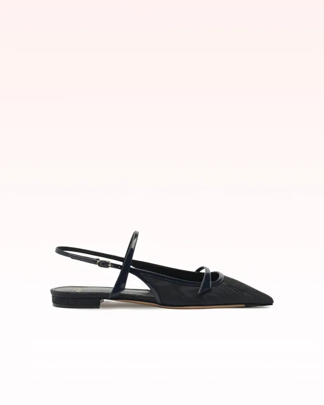 Tita Moire Flat Dark Blue made by Alexandre Birman