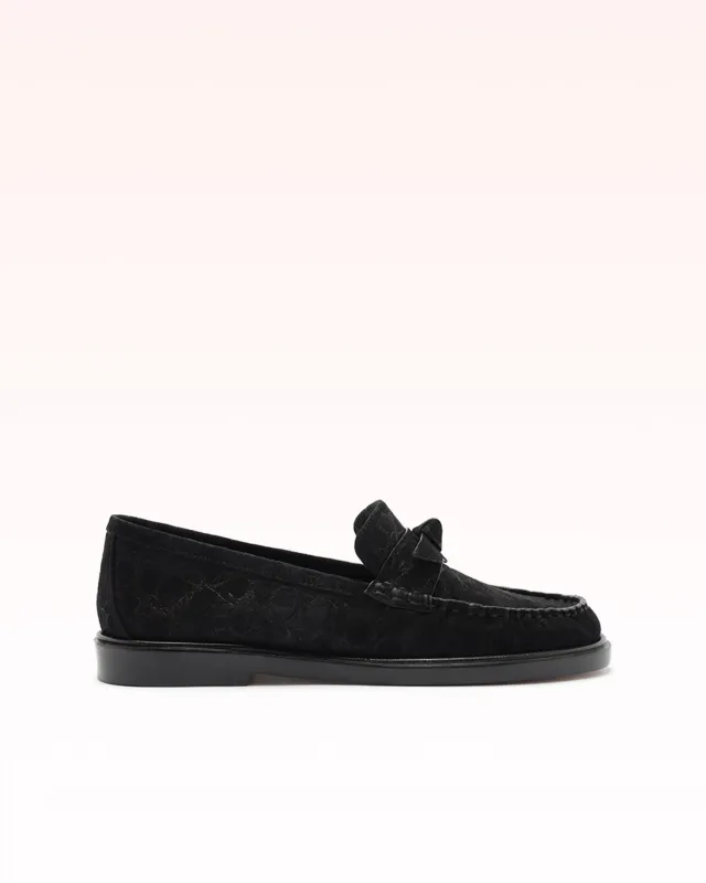Clarita Laser Loafer Black made by Alexandre Birman