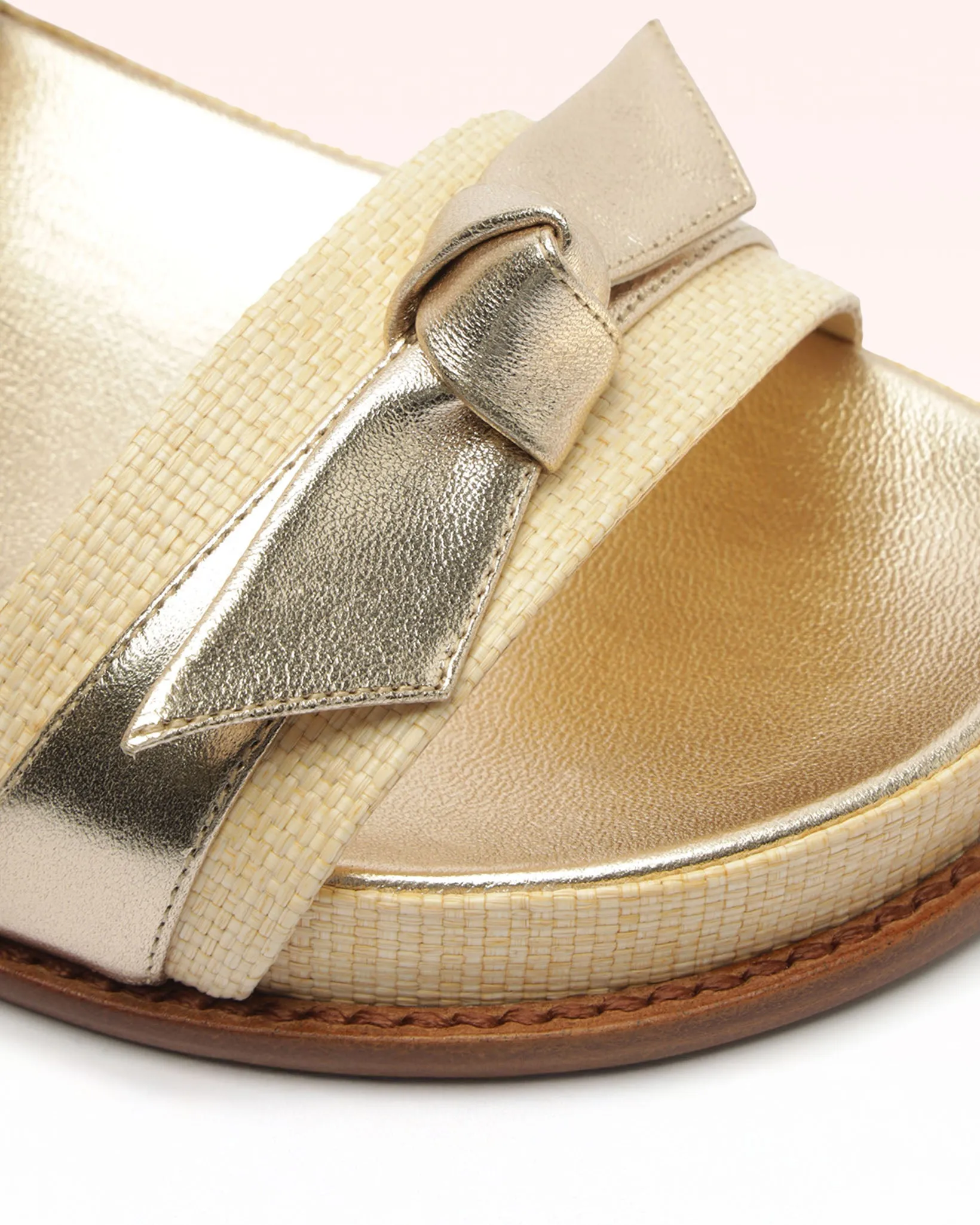 Clarita Raffia Sport Sandal Golden sold by Alexandre Birman product image thumbnail 4