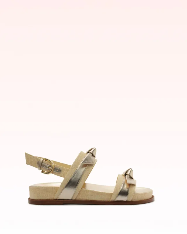 Clarita Raffia Sport Sandal Golden made by Alexandre Birman
