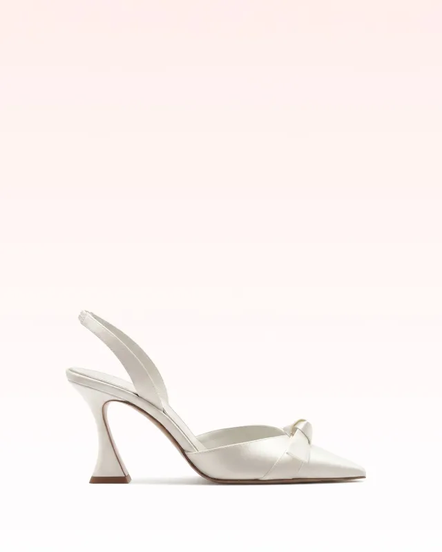 Clarita Bell Slingback 85 Bianco made by Alexandre Birman