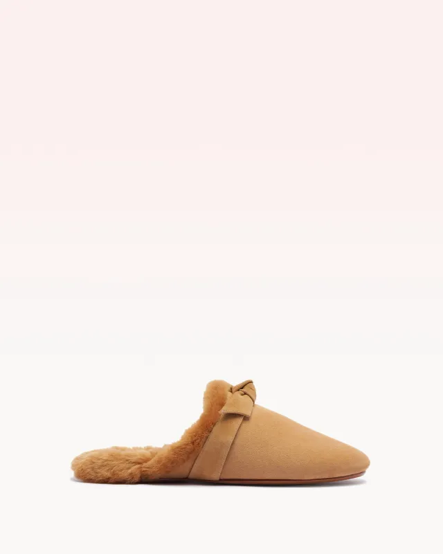 Clarita Babouche Shearling Almond made by Alexandre Birman