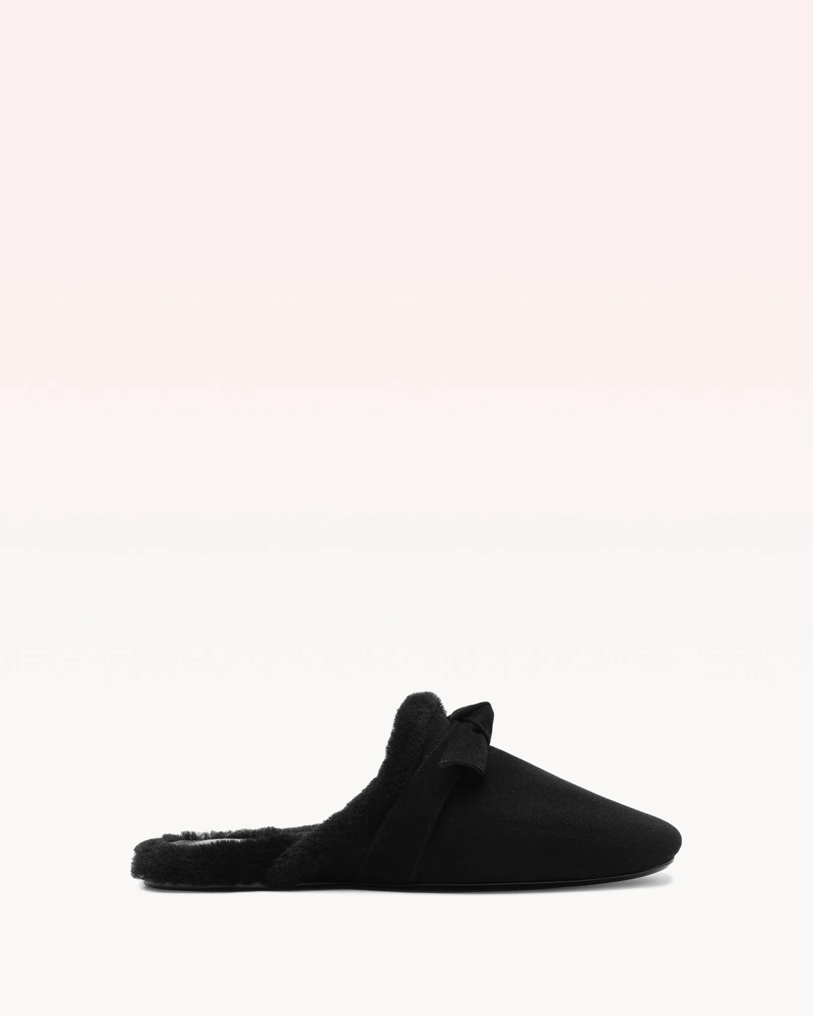Clarita Babouche Shearling Black sold by Alexandre Birman
