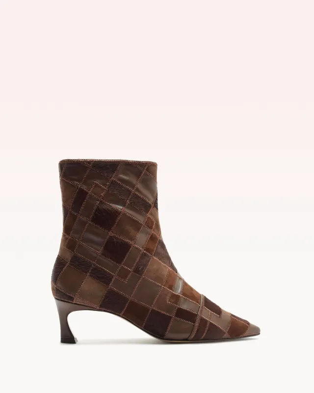 Annelise Bootie 50 Brown made by Alexandre Birman