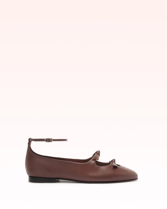 Slim Clarita Peep Ballerina Deep Blush made by Alexandre Birman