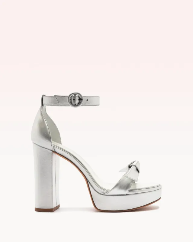 Clarita Platform Bridal 120 Silver sold by Alexandre Birman