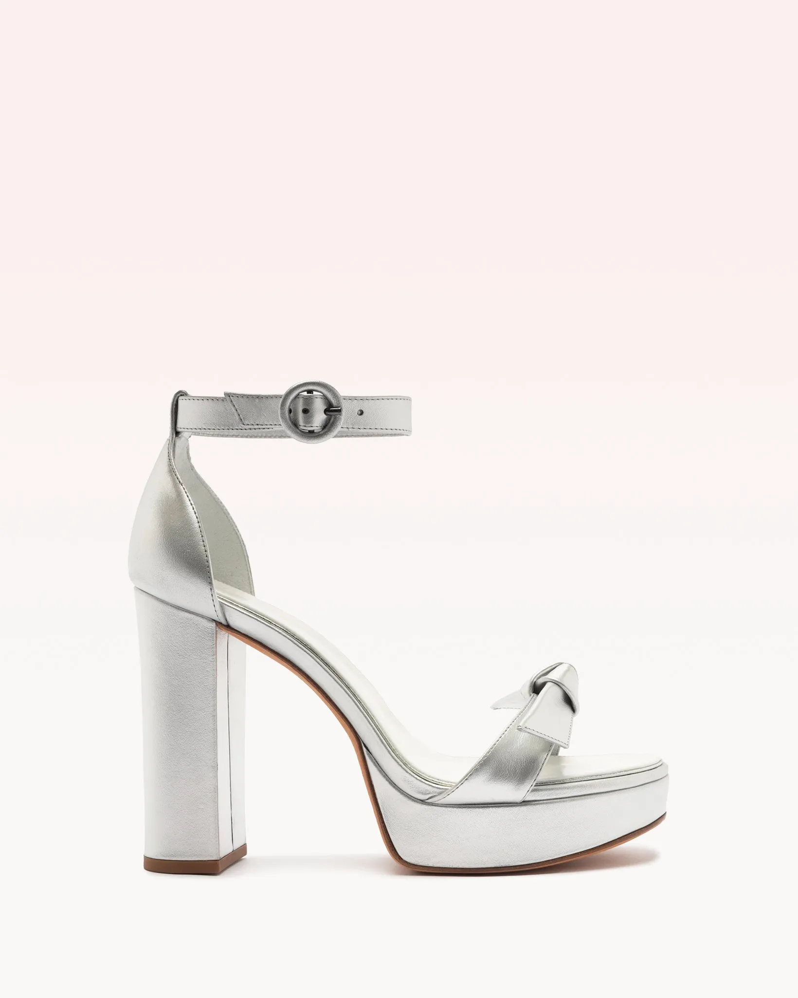 Clarita Platform Bridal 120 Silver sold by Alexandre Birman