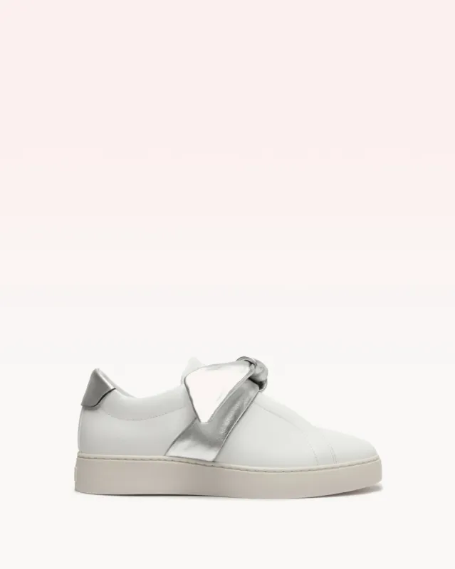 Asymmetric Clarita Sneaker White & Graphite sold by Alexandre Birman
