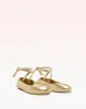 Clarita Ballet Flat Metallic Golden sold by Alexandre Birman