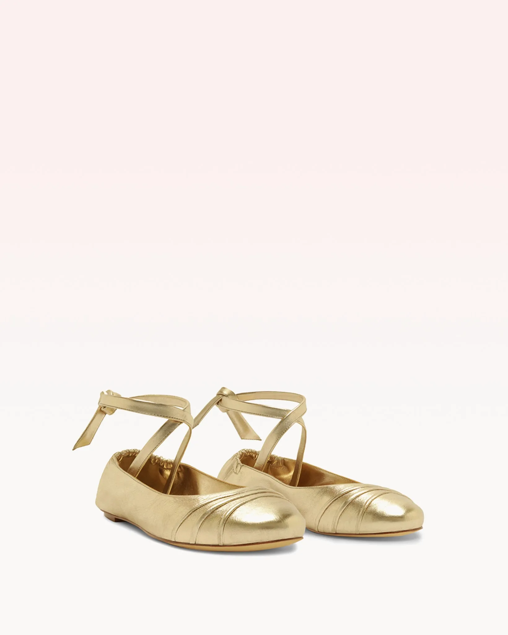 Clarita Ballet Flat Metallic Golden sold by Alexandre Birman product image thumbnail 2