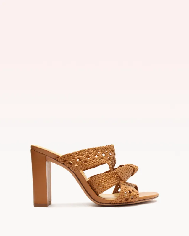 Clarita Braided Mule 90 Butterscotch made by Alexandre Birman