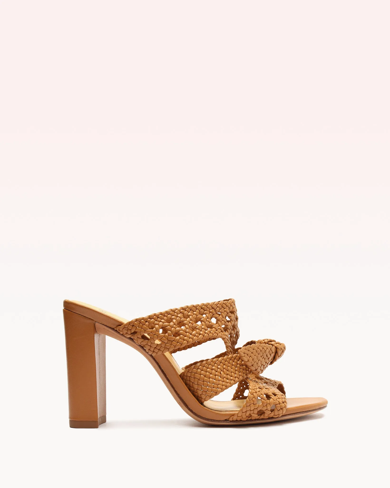 Clarita Braided Mule 90 Butterscotch sold by Alexandre Birman